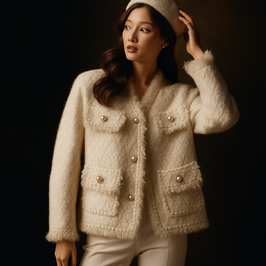 Riviera Pearl Cashmere Cardigan