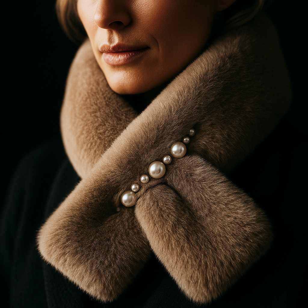 Velour Pearl Cashmere Scarf