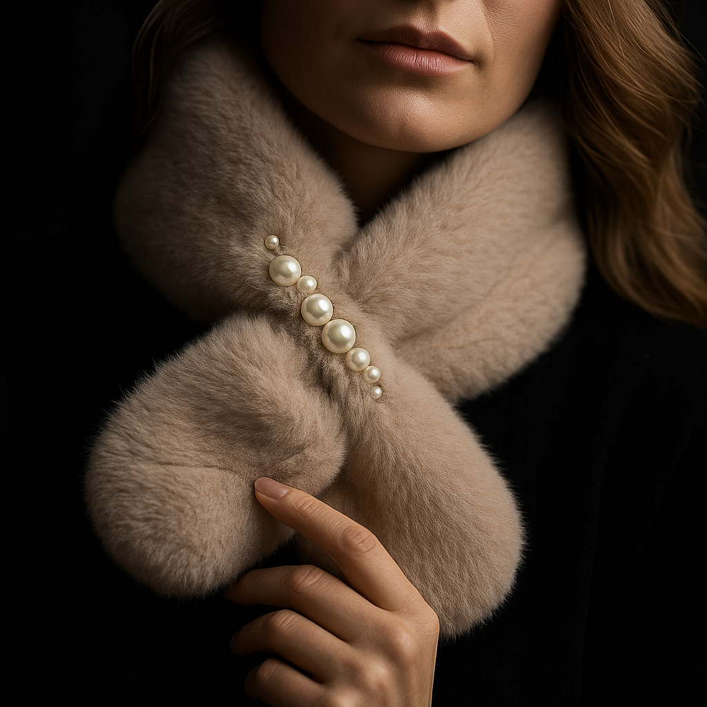 Velour Pearl Cashmere Scarf