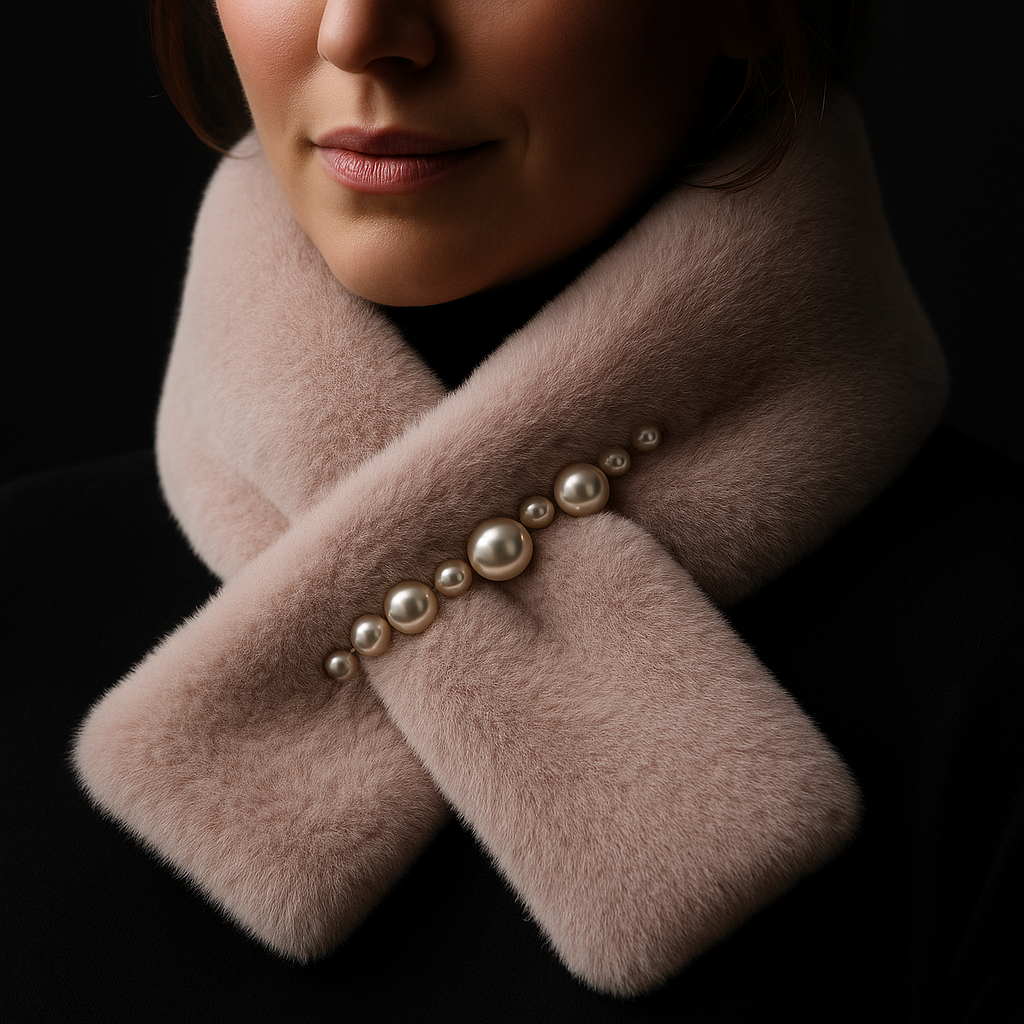 Velour Pearl Cashmere Scarf