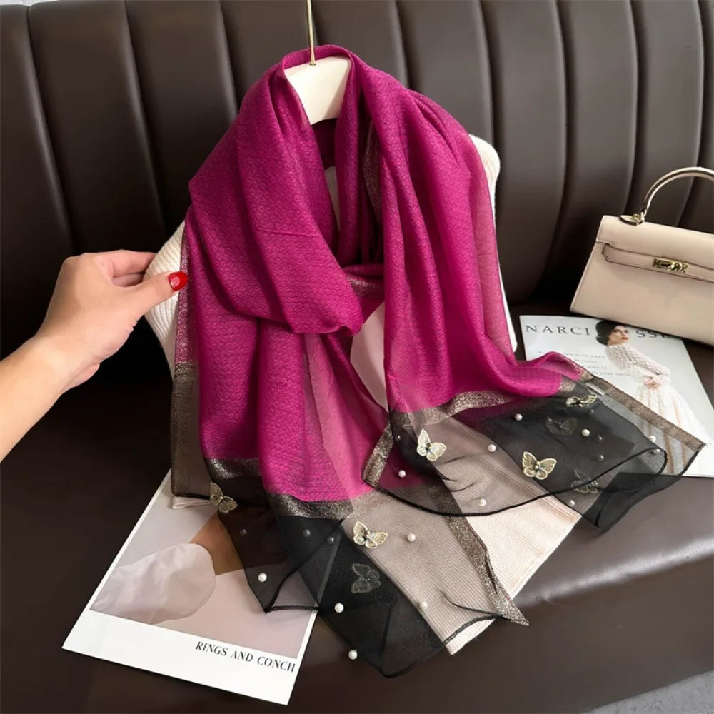 Vivienne Pearl Silk Shawl