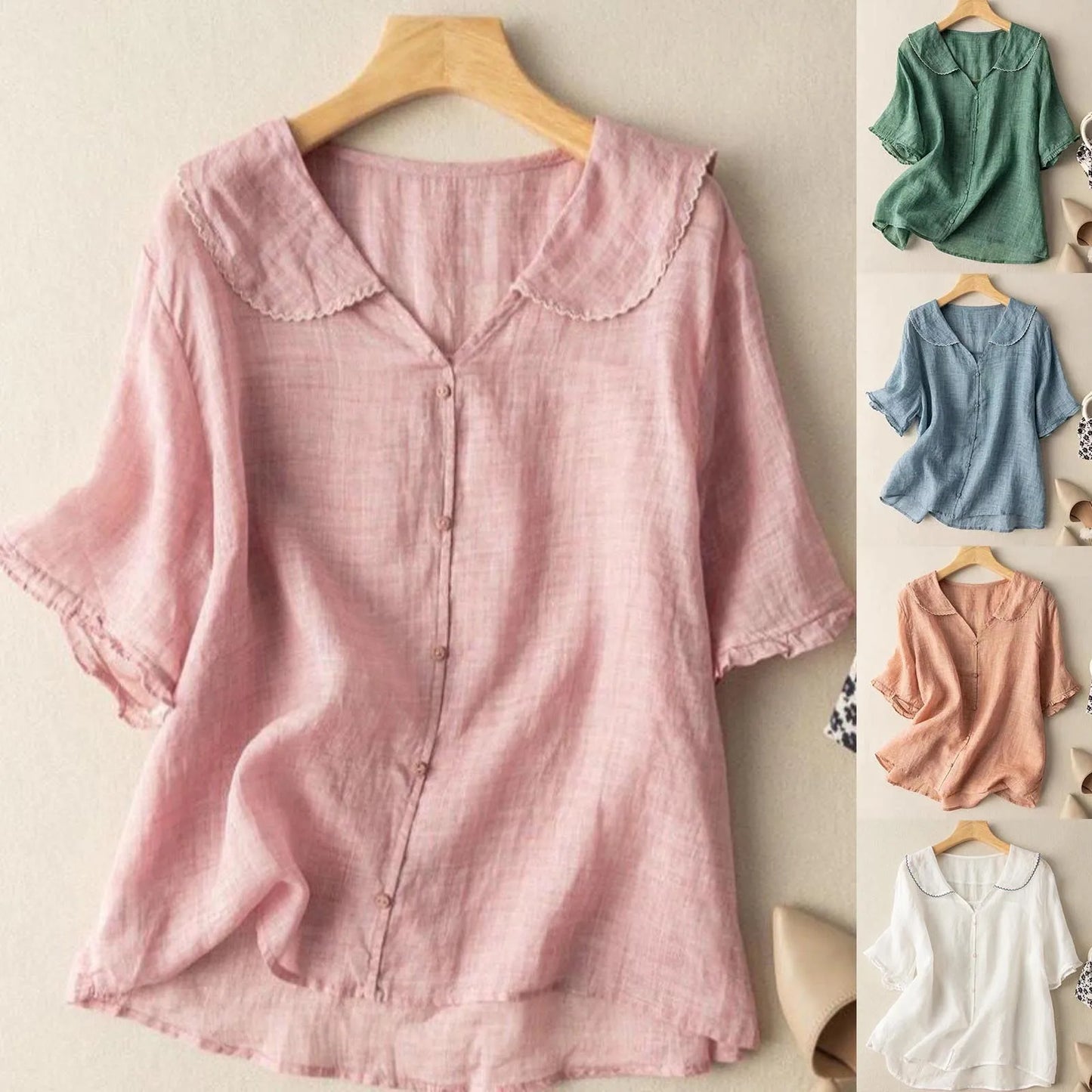 ADELE LINEN BLOUSE