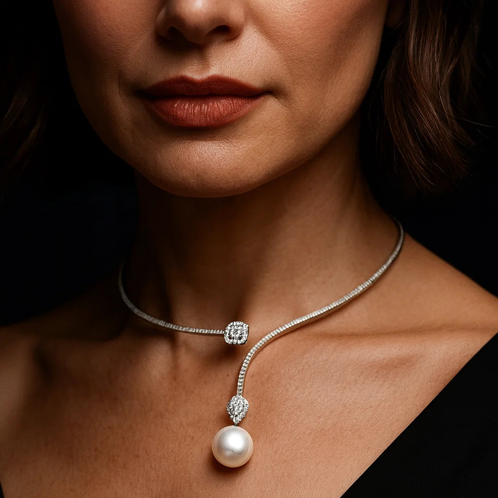 Vienna Crystal Pearl Necklace