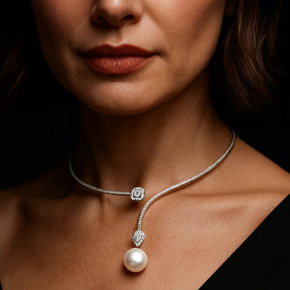 Vienna Crystal Pearl Necklace