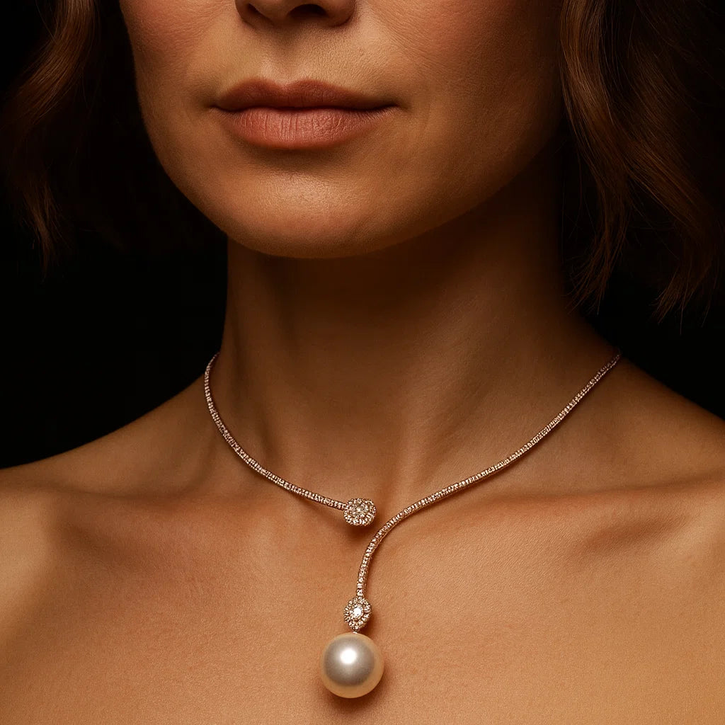Vienna Crystal Pearl Necklace