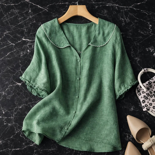 RICA LINEN BLOUSE